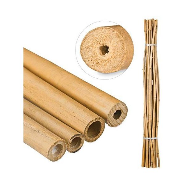 Relaxdays bamboestokken 120 cm van natuurlijk bamboe - Tuinartikelen kopen?  | Grootste assortiment | beslist.nl
