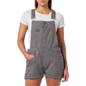 Superdry Vintage Canvas Short Dungaree W8011414A Workwear Grey 10 Dames, grijs (Workwear Grey), 36