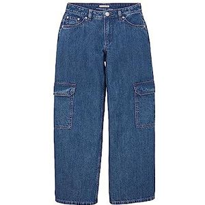 TOM TAILOR Cargojeans voor meisjes met brede pijpen, 10119-used Mid Stone Blue Denim, 176 cm