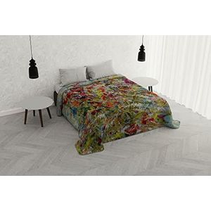 Italian Bed Linen Zomerdekbed met digitale print, motief: autokamers, microvezel, SD-20, tweepersoonsbed