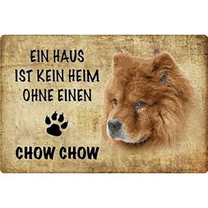 Schatzmix metalen bord hond Kein Heim ohne ein Chow Chow metalen bord wanddecoratie 20x30 tin sign