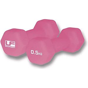 Urban Fitness Neopreen Overdekte Hex Halters Fitness (paar) Roze 2 x 0,5 kg