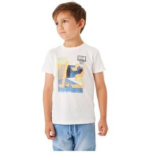 N45600_Jongens T-shirt ss, off-white, 104 cm