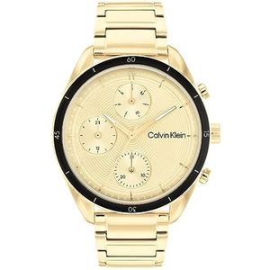 Calvin Klein Vrouwen analoog quartz horloge met roestvrij stalen band 25200173, Champagne, armband