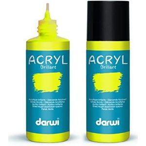 DARWI ACRYL GLANZENDE Acrylverf, glanzend, 80 ml, donkergeel