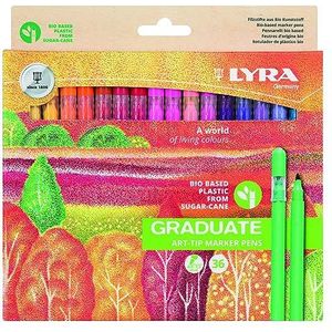 LYRA Graduate Art-Tip Markers, verschillende kleuren, 36 stuks