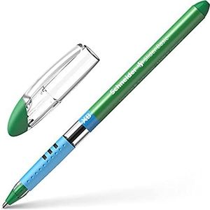 Schneider Pen Slider Basic XB groene balpen, extra groot (groen, transparant, balpen, extra groot, rubber, roestvrij staal)