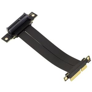 KALEA-INFORMATIQUE Riser PCI Express Gen 4.0 uitbreidingslint, één PCIe x4 mannelijke poort naar één vrouwelijke poort, met 64 GT/s bandbreedte