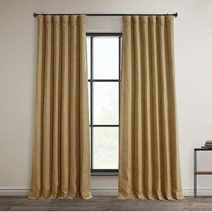 HPD Half Price Drapes Imitatielinnen verduisterende gordijnen, voor slaapkamer en woonkamer, woondecoratie, 243,84 cm lang (1 paneel), 127 x 243,84 cm (b x l), bruin (Butterscotch)