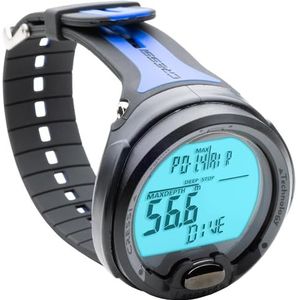 Cressi Leonardo Diving Computer - Onderwater duikcomputer, gemaakt in Italië, kwaliteit sinds 1946, Eén maat, Zwart/Blauw