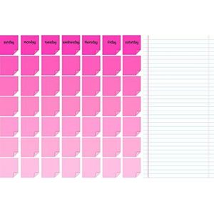 Wallpops wpe2050 Ricky Dry Erase maandkalender/berichtenbordsticker, roze