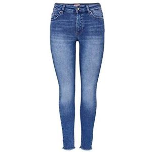 ONLY Onlblush Life Midsk Ankraw Rea12187 Noos Jeans dames, blauw (medium blue denim), 32W / 34L
