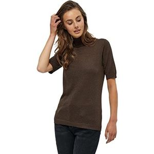 Minus Damen Lima Rollkragen Gestrickt 486 Slate brown lurex S