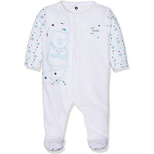 Korn de tarwe Dors bi-pyjama, voor baby's en jongens - wit - 0-3 mois