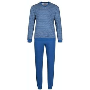 HUBER Heren Casual at Home Pyjamaset (2-pack), Blue White Stripes, M