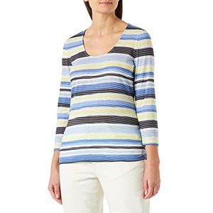 GERRY WEBER Edition Dames 977012-44012 T-shirt, blauw gestreept, 46, Blauwe ring, 46