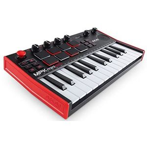 AKAI Professional MPK Mini Play MK3 – MIDI Keyboard Controller met ingebouwde luidspreker, interne geluiden, dynamisch keybed, MPC-pads en softwaresuite