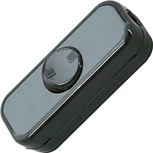 Kopp tussensnoerschakelaar, 2-polig, 250 V, 10 A, zwart, 193605088