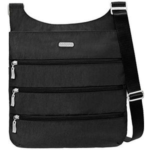 Baggallini Grote Rits Bagg Grote Rits Bagg van vrouwen met Rfid, Zwart, Eén maat, Reizen Crossbody met Grote Rits