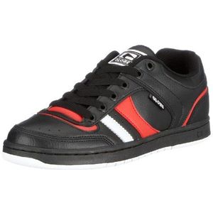 Globe Friction GBFRIC, sportschoenen voor heren, skateboarding, zwart rood zwart wit, 41 EU