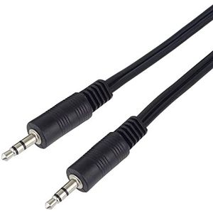 PremiumCord Jack kabel 2m, jack 3,5mm, stereo Jack stekker naar stekker, Aux headset audio verbindingskabel, voor TV mobiele telefoons MP3 HiFi, afgeschermd, kleur zwart 2m