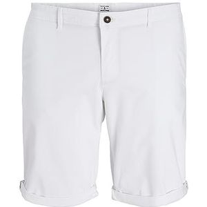JACK & JONES PLUS Heren Jpstbowie Jjshorts Solid Sa Sn Pls Chino Shorts, Wit, 44, wit, 44