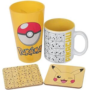 POKEMON - Pck Glass XXL + Mug + 2 Coasters ""Pikachu