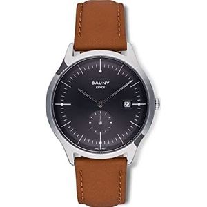 Cauny | Men's Analogue Watch | Envoy Circles Calendar Black | Quartz Movement | 3-Hour Function with Date | Interchangeable Leather Strap | Water Resistant 5 ATM | Made of 316L Steel