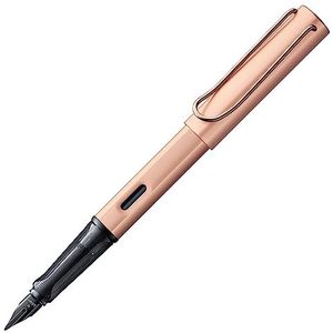 LAMY Lx vulpen 076 – vulpen van aluminium in de kleur roségoud met transparant handvat en stalen veer – veerdikte F