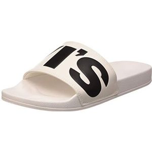 Levi's June L Teenslippers voor heren, Wit Regular White 51, 39 EU Smal