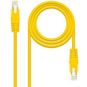Cat.5e UTP patchkabel, gemaakt met AWG24 gauge, geel, 2 m, ideaal voor netwerkverbindingen op kantoor en thuis, robuust en biedt