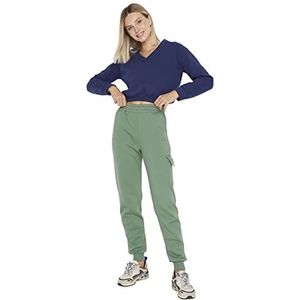 Trendyol Vrouwen normale taille Skinny fit joggingbroek, kaki, L