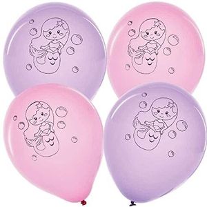 Baker Ross FC989 Magische zeemeermin partij ballonnen - Pack van 10, Kids partij decoraties, ballonnen voor verjaardagsfeestjes