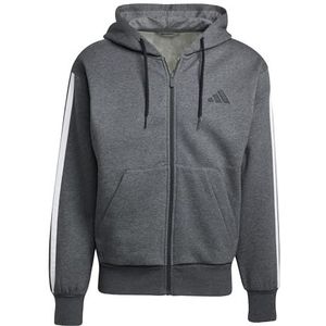 adidas - Essentials 3-Stripes - Capuchon met Volledige Rits - Fleece