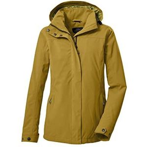 killtec Women's Functioneel jack/outdoorjack met afritsbare capuchon KOS 92 WMN JCKT, dark yellow, 34, 39145-000