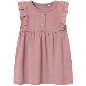 NAME IT Nbfhubbi Ss Dress jerseyjurk voor babymeisjes, roze, 68 cm
