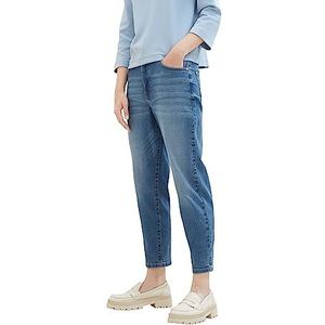 TOM TAILOR Dames High Waist Barrel Fit Jeans, 10281-mid Stone Wash Denim, 31W x 28L