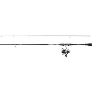 Abu Garcia Max X Spinning Combo, Zoetwater hengel Reel Snoekbaars Baars, Sterk Lichtgewicht Veelzijdig, Zwart Grijs, 2.44m Matig Snelle Hengel, 2500 Maat Reel