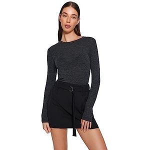 Trendyol Rechte mini-rok met één lijn voor dames, zwart, 40