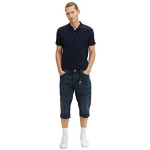 TOM TAILOR Uomini Overknee jeans bermuda shorts 1029772, 10173 - Dark Stone Blue Black Denim, 31