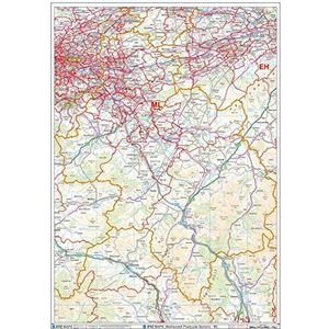 Motherwell - ML - Postcode Wandkaart - Kunststof gecoat