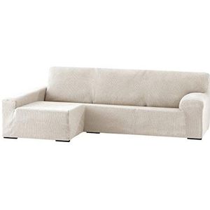 Eysa Dorian bielastische chaise longue links, frontaanzicht kleur 00-ecru, Chenille, 43 x 17 x 37 cm