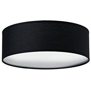 Sotto Luce Mika moderne plafondlamp - zwarte stof - witte voet - 3 x E27 lamphouders - Ø 30 cm