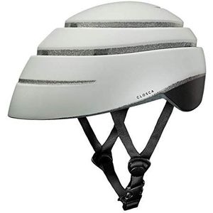 Closca Helmet Loop Fietshelm voor volwassenen, opvouwbaar, fietshelm en elektrische step voor dames en heren, uniseks, parel/zwart, maat L
