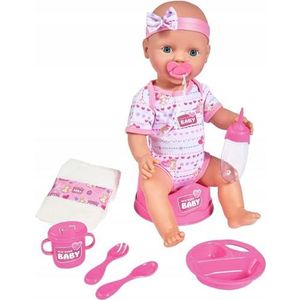 Simba 105030060 - New Born Baby Drink-plas functie, 43cm,roze, vanaf 3 jaar