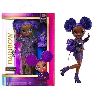 Rainbow High Junior High - KRYSTAL BAILEY - 23 cm Rainbow Fashionpop met outfit en accessoires - Inclusief stoffen rugzak met open en gesloten functie - Cadeau en verzamelbaar voor kids vanaf 6 jaar