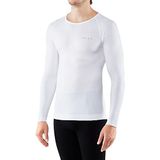 FALKE Heren Top van onderlaag Warm Round Neck M L/S SH Functioneel material Sneldrogend 1 Stuk, Wit (White 2860), M