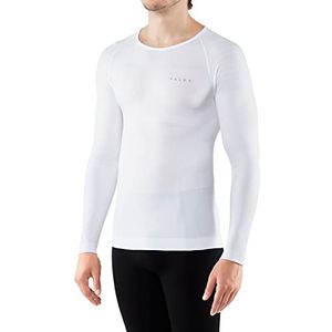 FALKE Heren Top van onderlaag Warm Round Neck M L/S SH Functioneel material Sneldrogend 1 Stuk, Wit (White 2860), S