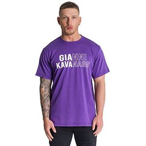 Gianni Kavanagh Lila Edge T-shirt, M heren, Paars, M