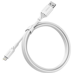 OtterBox Versterkte USB-A naar Lightning Cable, MFi Certified, Oplaadkabel voor iPhone en iPad, Ultra-robuust, Bend en Flex getest, 1m, Wit